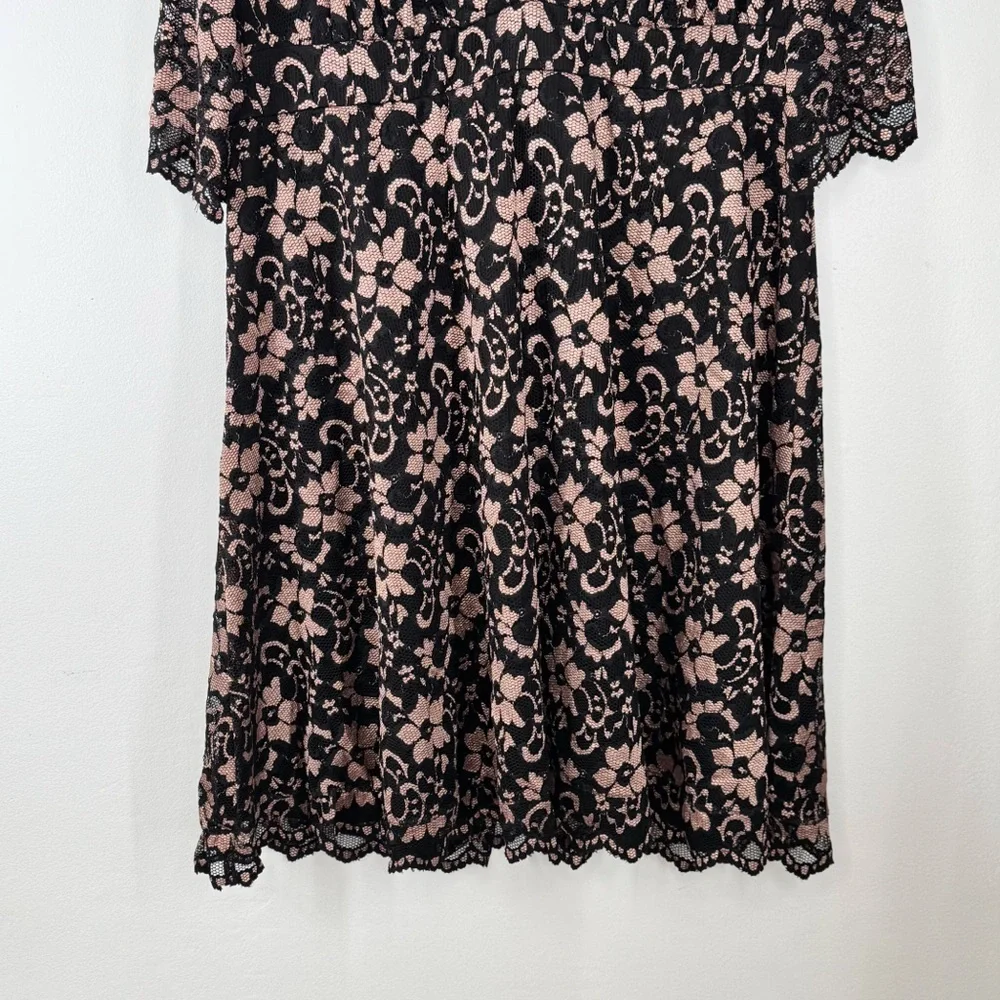 Kiyonna Floral Lace Dress Lined V-Neck Women’s Size 3X - Picture 3 of 14